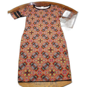 LuLaRoe Julia Simply Comfortable Bodycon Floral Colorful Dress Size L